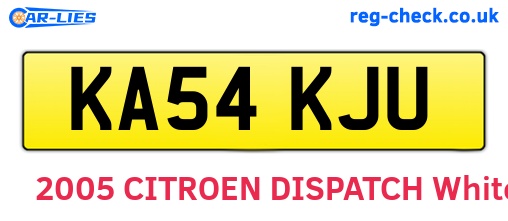 KA54KJU are the vehicle registration plates.