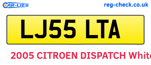 LJ55LTA are the vehicle registration plates.