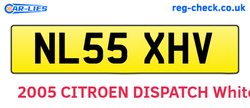 NL55XHV are the vehicle registration plates.