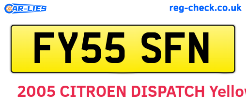 FY55SFN are the vehicle registration plates.