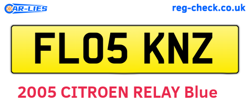 FL05KNZ are the vehicle registration plates.