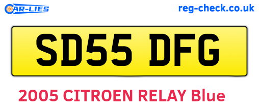 SD55DFG are the vehicle registration plates.