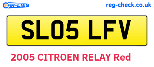 SL05LFV are the vehicle registration plates.
