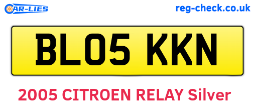 BL05KKN are the vehicle registration plates.
