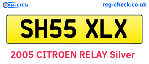 SH55XLX are the vehicle registration plates.