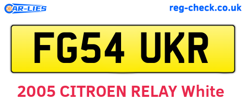 FG54UKR are the vehicle registration plates.