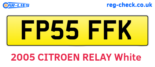 FP55FFK are the vehicle registration plates.