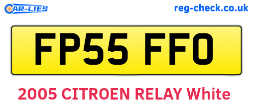 FP55FFO are the vehicle registration plates.
