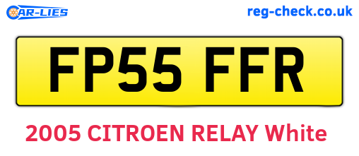 FP55FFR are the vehicle registration plates.