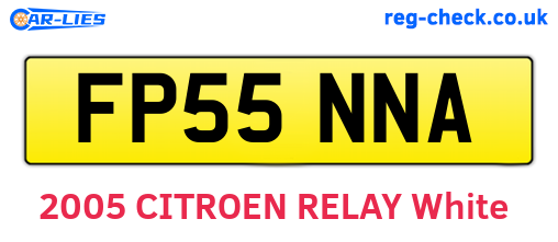 FP55NNA are the vehicle registration plates.