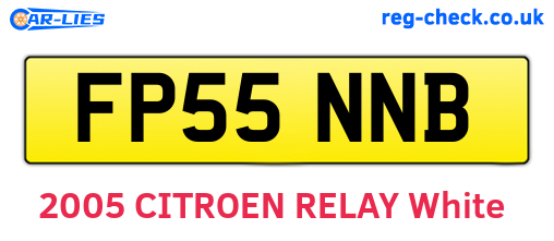 FP55NNB are the vehicle registration plates.