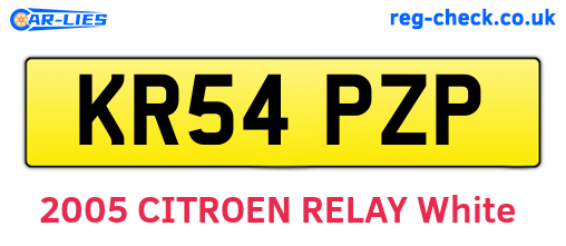 KR54PZP are the vehicle registration plates.