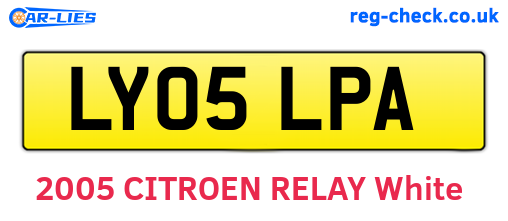 LY05LPA are the vehicle registration plates.