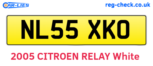 NL55XKO are the vehicle registration plates.