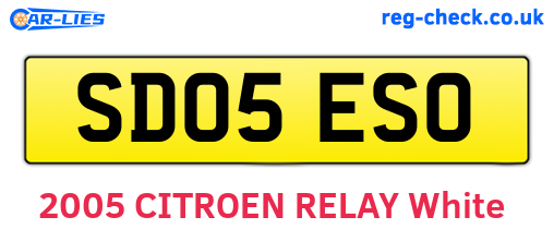 SD05ESO are the vehicle registration plates.