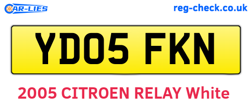 YD05FKN are the vehicle registration plates.