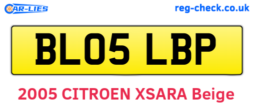 BL05LBP are the vehicle registration plates.