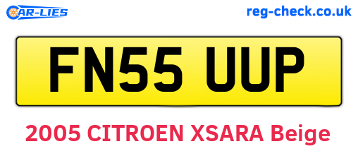 FN55UUP are the vehicle registration plates.