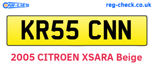 KR55CNN are the vehicle registration plates.