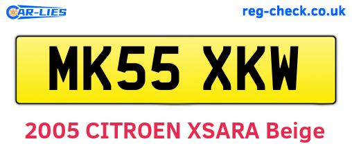 MK55XKW are the vehicle registration plates.