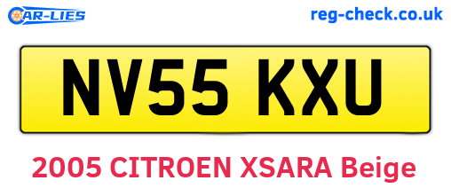 NV55KXU are the vehicle registration plates.