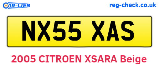 NX55XAS are the vehicle registration plates.