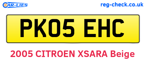 PK05EHC are the vehicle registration plates.