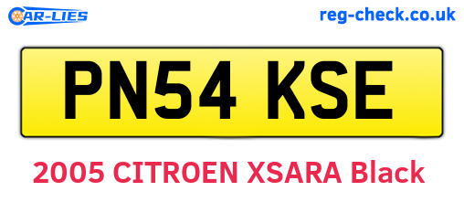 PN54KSE are the vehicle registration plates.