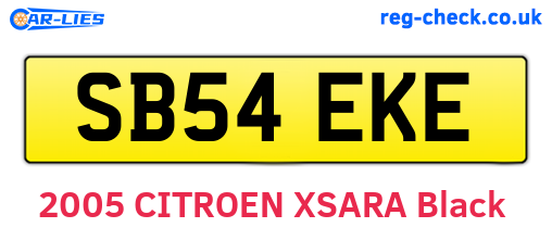 SB54EKE are the vehicle registration plates.