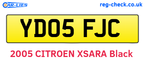 YD05FJC are the vehicle registration plates.
