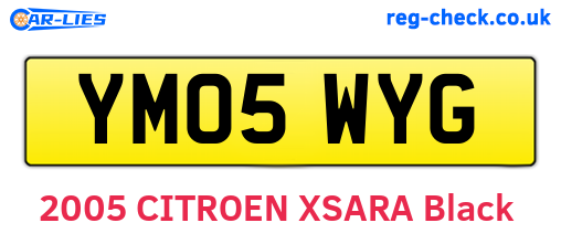 YM05WYG are the vehicle registration plates.