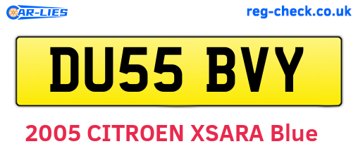 DU55BVY are the vehicle registration plates.
