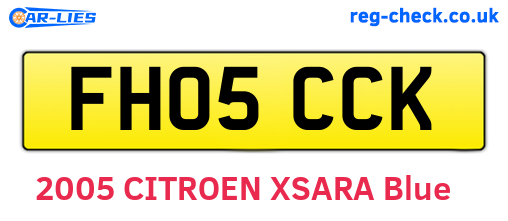 FH05CCK are the vehicle registration plates.