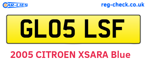GL05LSF are the vehicle registration plates.