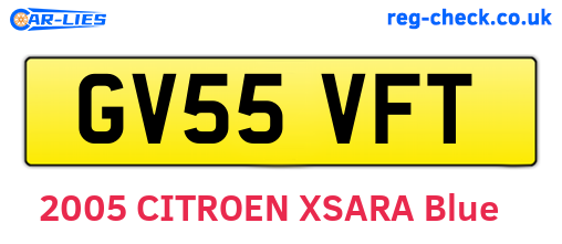 GV55VFT are the vehicle registration plates.
