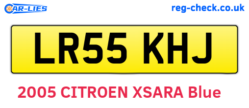 LR55KHJ are the vehicle registration plates.