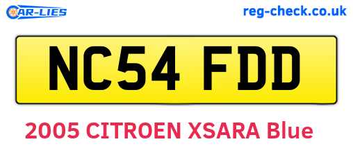 NC54FDD are the vehicle registration plates.