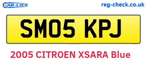 SM05KPJ are the vehicle registration plates.
