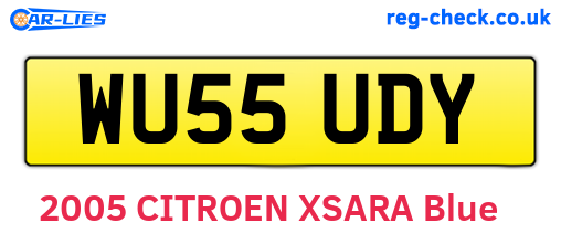 WU55UDY are the vehicle registration plates.