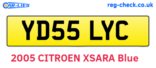 YD55LYC are the vehicle registration plates.