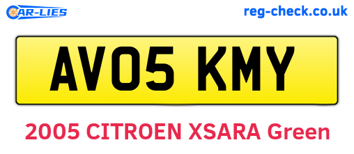 AV05KMY are the vehicle registration plates.