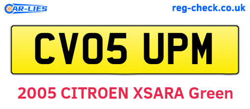 CV05UPM are the vehicle registration plates.