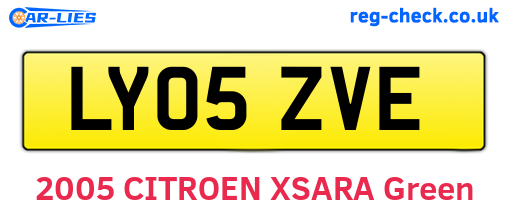 LY05ZVE are the vehicle registration plates.