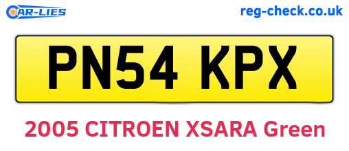 PN54KPX are the vehicle registration plates.