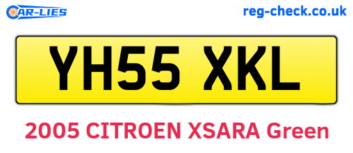 YH55XKL are the vehicle registration plates.