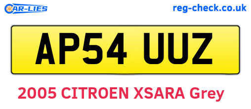 AP54UUZ are the vehicle registration plates.