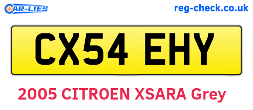 CX54EHY are the vehicle registration plates.