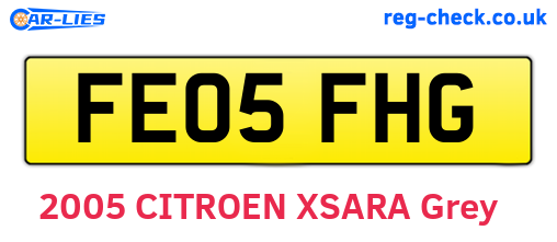 FE05FHG are the vehicle registration plates.