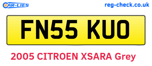 FN55KUO are the vehicle registration plates.