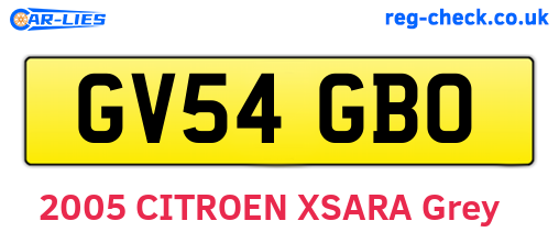 GV54GBO are the vehicle registration plates.